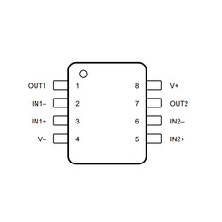 LM358P OpAmp Entegresi DIP-8 - Thumbnail