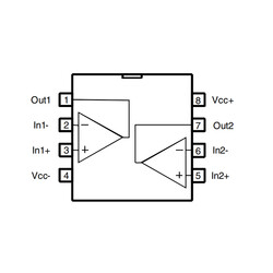 LM358ADT Soic8 - Amplifikatör Entegresi - Thumbnail