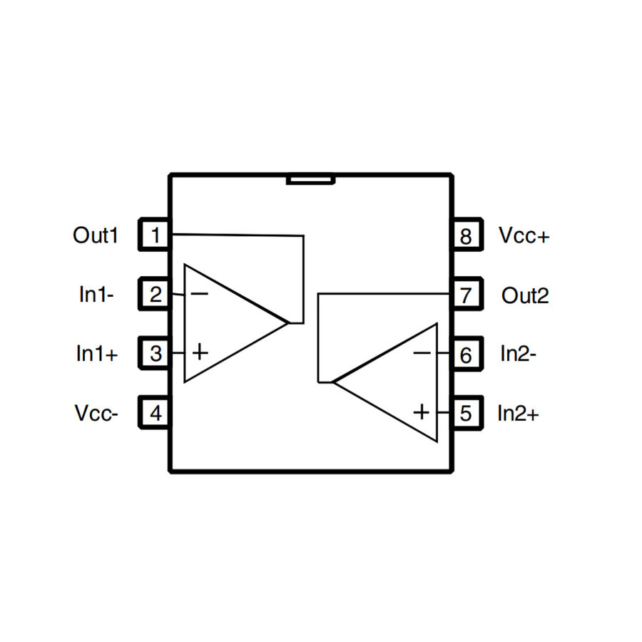 LM358DR SMD Soic8 Op-Amp Integrated