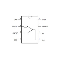 LM386MX-1/NOPB SMD Amplifikatör Entegresi SOIC8 - Thumbnail