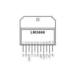 LM3886 68W Ses Amplifikatörü Entegresi To-220-11 - Thumbnail