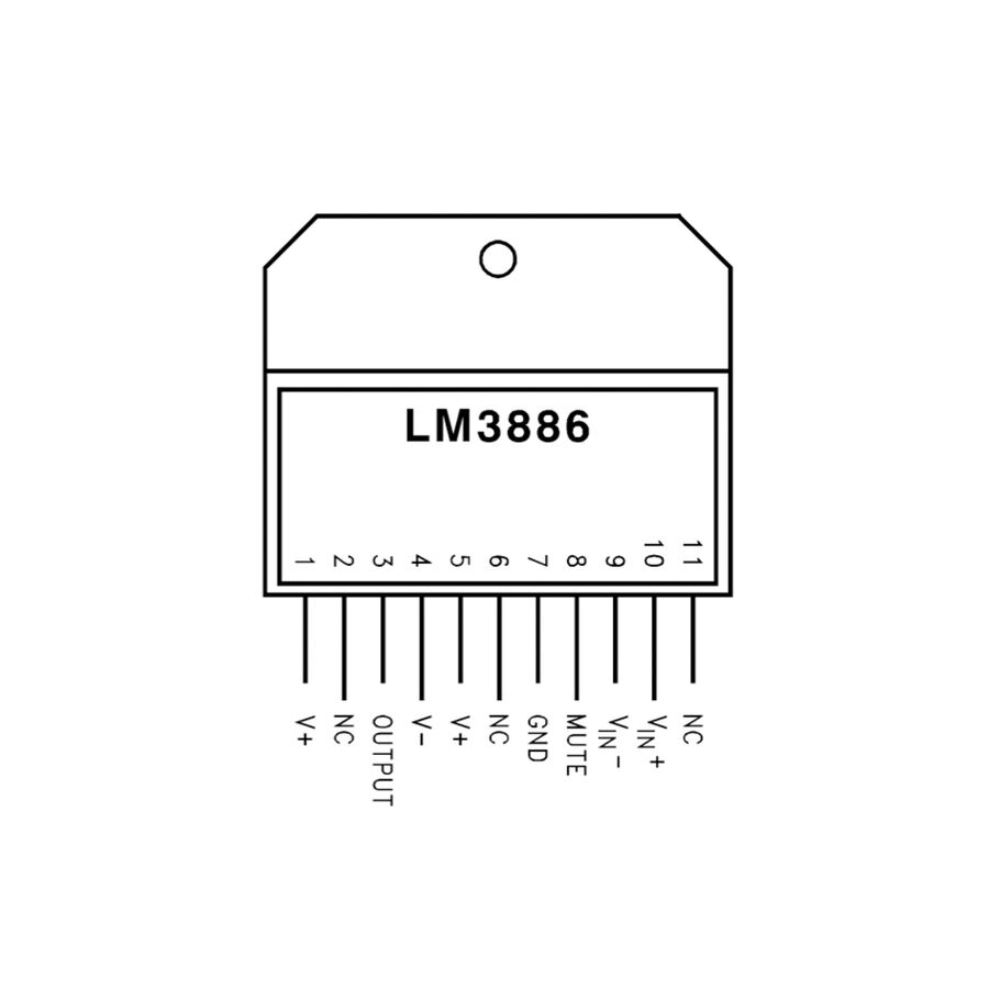 LM3886 68W Audio Amplifier Integration - TO-220