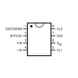 LM4871MX/NOPB 3W Ses ve Güç Amplifikatör Entegresi - Thumbnail