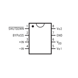 LM4890MM / NOPB SMD Audio Amplifier Integration - 1W - Class AB - Thumbnail