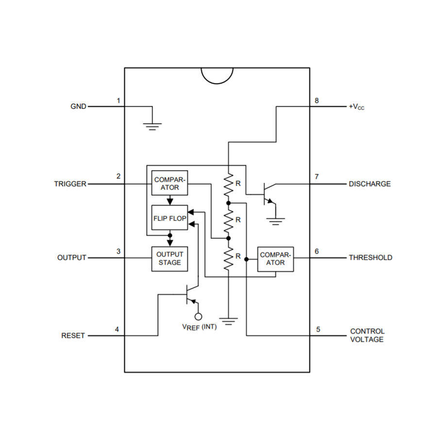 LM555 SOIC-8 SMD Timer - Oscillator - Pulse Generator Integration