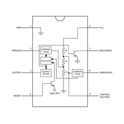LM555 Timer - Oscillator - Pulse Generator Integration DIP-8 - Thumbnail