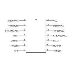 LM556 DIP-14 Timer - Oscillator - Pulse Generator Integration - Thumbnail
