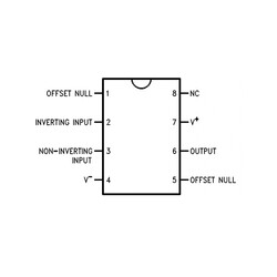 LM741CN OpAmp Entegresi Dip8 - Thumbnail