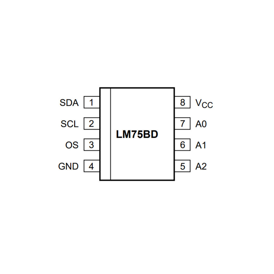 LM75BD Temperature Sensor Integrated SOIC-8 SMD