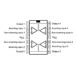 LMV324IDT Soic14 - Amplifikatör Entegresi - Thumbnail