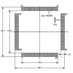 M30624FGAFP SMD 16-Bit 24MHz Microcontroller QFP-100 - Thumbnail