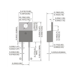 MBR1545 45V 15A Schottky Diyot TO220AC - Thumbnail