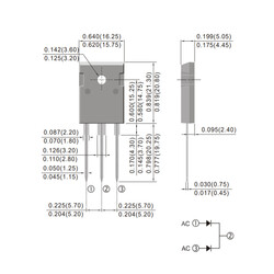 MBR6020 200V 30A Schottky Diode TO247-3 - Thumbnail