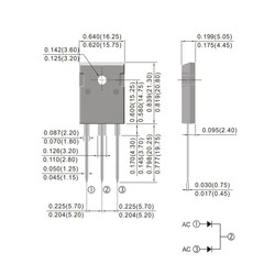 MBR6020 200V 30A Schottky Diyot TO247-3 - Thumbnail