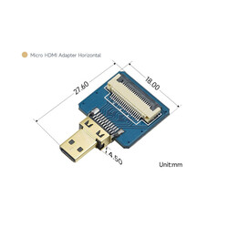 Micro HDMI - Konnektör Yatay Çevirici - Thumbnail