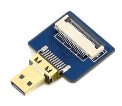 Micro HDMI - Konnektör Yatay Çevirici - Thumbnail