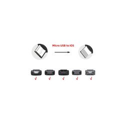 Micro USB - IOS 30cm Veri OTG Kablosu - Thumbnail
