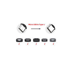 Micro USB - Type-C 30cm Veri OTG Kablosu - Thumbnail