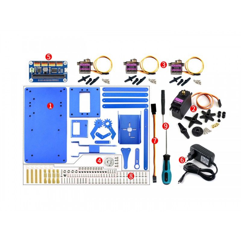 Mikro için 4-DOF Metal Robot Kol Kiti: micro bit-Bluetooth
