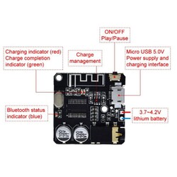 Mini Bluetooth 5.0 MP3 Ses Aktarım Modülü - Thumbnail