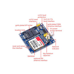 Mini SIM900A GSM GPRS Modülü ve C83 Anten - Thumbnail