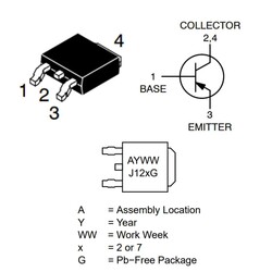 MJD122T4 Npn Smd Transistör To-252 - Thumbnail
