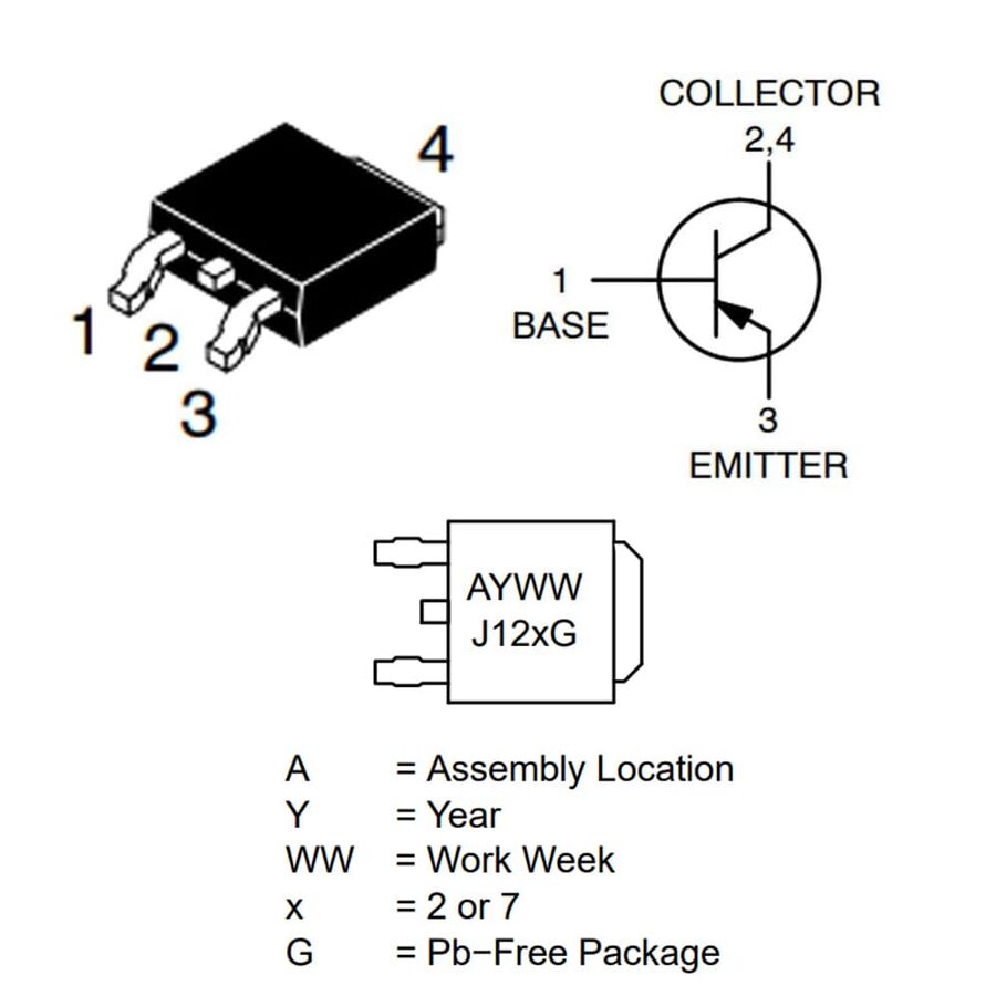 MJD122T4 Npn Smd Transistör To-252 - 2