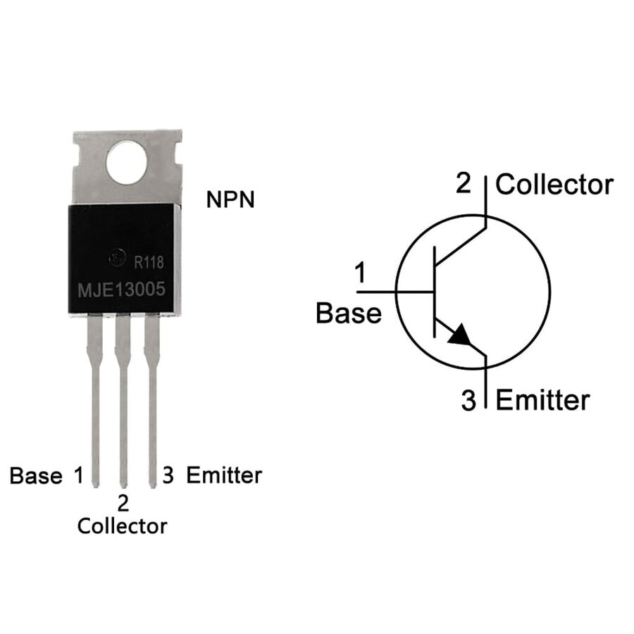 Reland Sun 10PCS Transistor E13005-2 TO220 NPN - MJE13005-2, MJE13005, Componenti Elettronici