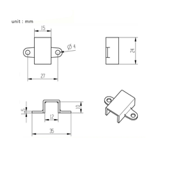 Mounting Bracket N20 Micro Gear Motor Holder 12m - Thumbnail