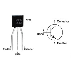 MPSA42 Transistor BJT NPN TO-92 - Thumbnail