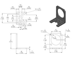 NEMA 17 Step Motor Holder-Engine Connection Appoint-Aluminum L Dirsek - Thumbnail