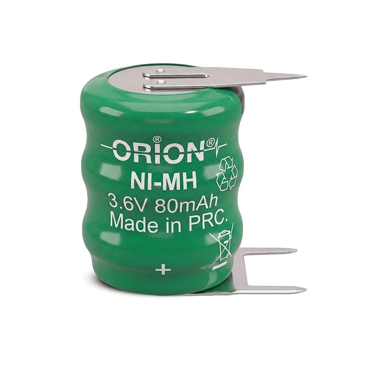 Orion 3.6V 80mAh Ni-MH 3 Bacaklı Buton Pil - 1