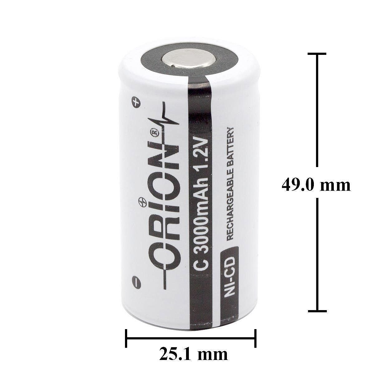 Orion C Orta Boy 1.2V 3000mAh 3C Ni-Cd Pil - 4