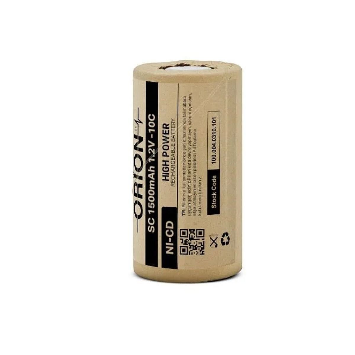 Orion SC 1.2V 1500mAh 10C Ni-Cd Pil - 1