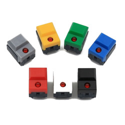 PB86-A1 24V 6 Pin Ledli Push Buton - Kırmızı