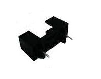 PCB Tip Sigorta Yuvası 20mm - Siyah ( Kapak Hariç )