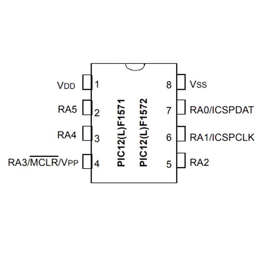 PIC12F1571 I/SN SMD SOIC-8 8-Bit 32MHz Mikrodenetleyici