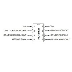 PIC12F629 I/SN SMD SOIC-8 8-Bit 20Mhz Mikrodenetleyici - Thumbnail