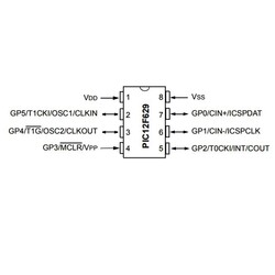 PIC12F629 I / P 8-Bit 20Mhz Microcontroller DIP8 - Thumbnail