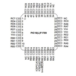 PIC16F1789-I / PT SMD TQFP44 32MHz 8-Bit Microcontroller - Thumbnail