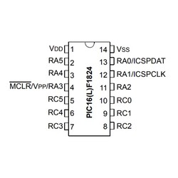 PIC16F1824 I / SL SMD SOIC-14 8-Bit 32 MHz Microcontroller - Thumbnail