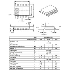 PIC16F1827 I / SO SMD SOIC-18 8-Bit 32 MHz Microcontroller - Thumbnail