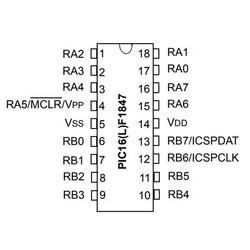 PIC16F1847-I / P Dip-18 32MHz 8-Bit Microcontroller - Thumbnail