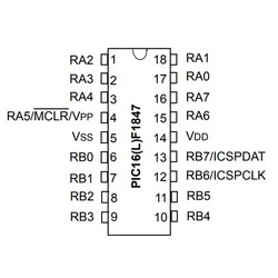 PIC16F1847-I/P Dip-18 32MHz 8-Bit Mikrodenetleyici - Thumbnail