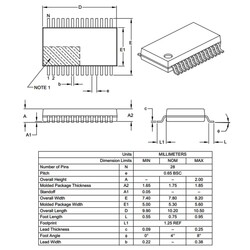 PIC16F1933 I / SS SMD SSOP-28 8-Bit 32 MHz Microcontroller - Thumbnail