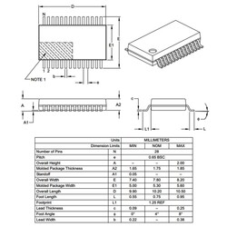 PIC16F1936 I / SS SMD SSOP-28 8-Bit 32MHz Microcontroller - Thumbnail