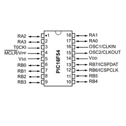 PIC16F54-I/SO SMD SOIC18 20Mhz 8-Bit Mikrodenetleyici - Thumbnail