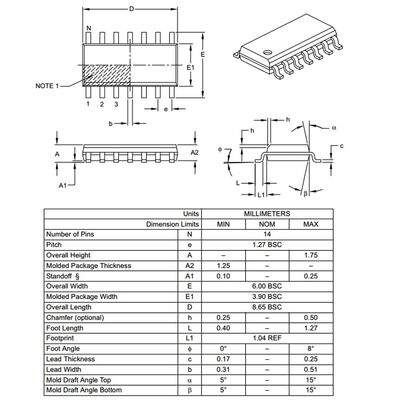 chi-ページ PIC16F616 I/SL SMD SOIC-14 8-Bit 20 MHz Mikrodenetleyici Uygun
