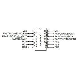 PIC16F630 I / P PDIP-14 8-Bit 20 MHz Microcontroller - Thumbnail