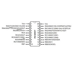 PIC16F677 I / SO SMD SOIC-20 8-Bit 20 MHz Microcontroller - Thumbnail